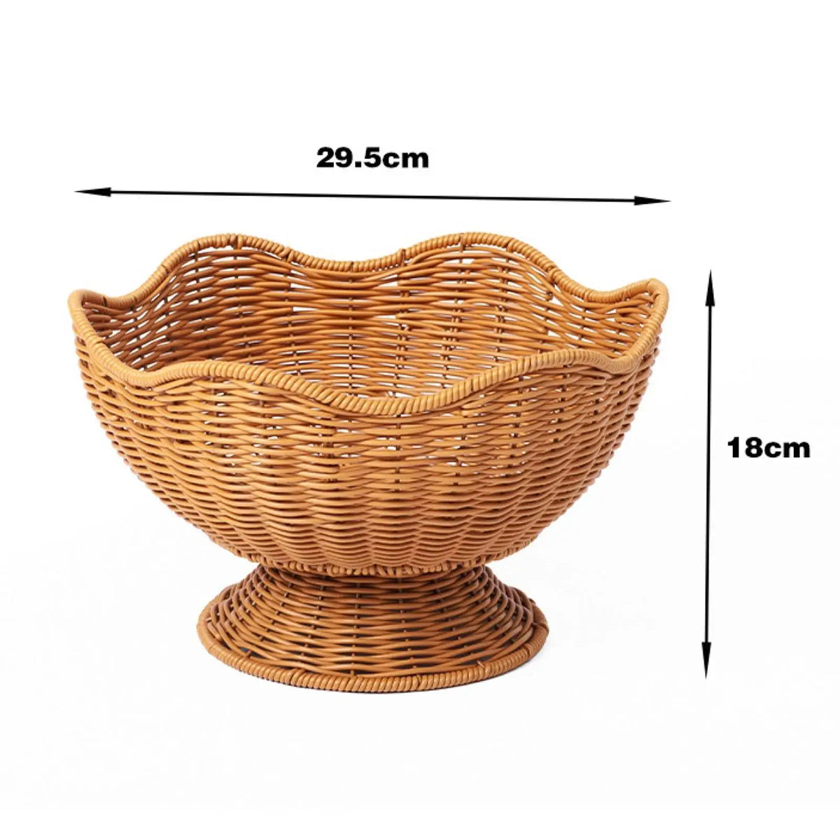 Fruit Basket Hand Rattan Woven Snack Tray Bread