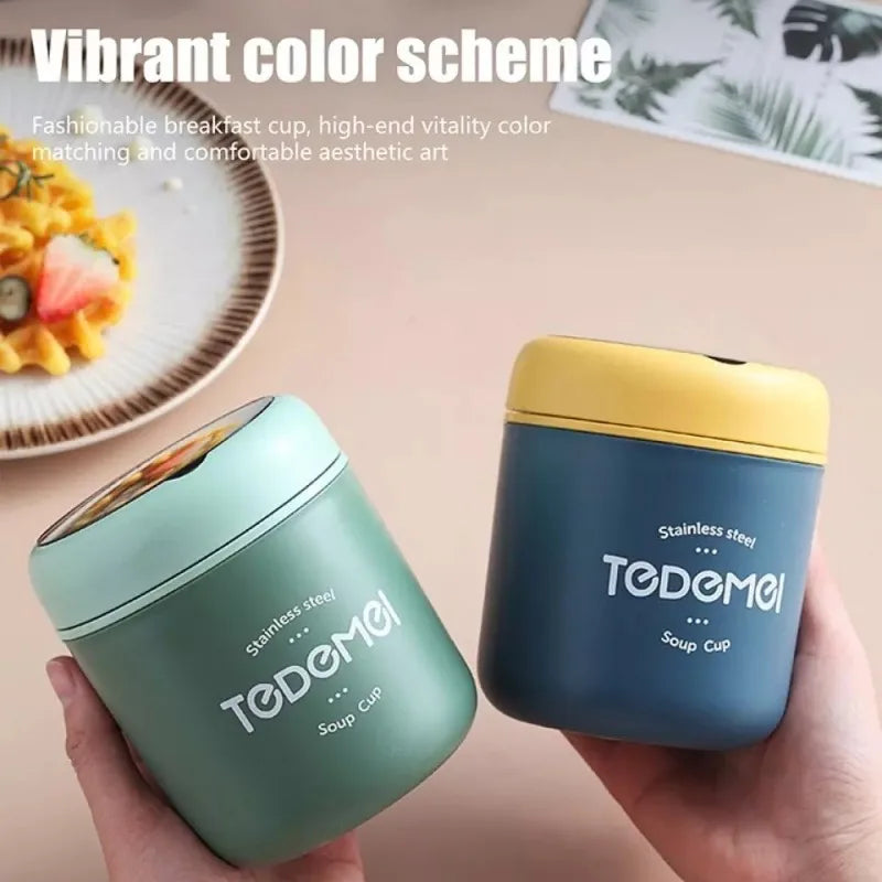 510ml Stainless Steel Lunch Box Spoon Thermal Food