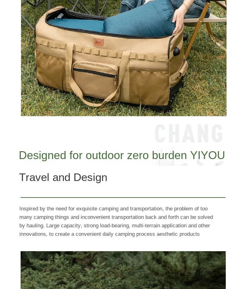 130l Outdoor Large-Capacity Trolley Backpack Thickened Storage