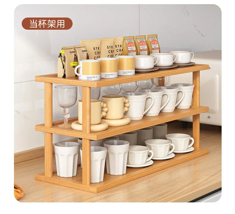 Multi-Layer Desktop Storage Rack Office Cup Holder Desk