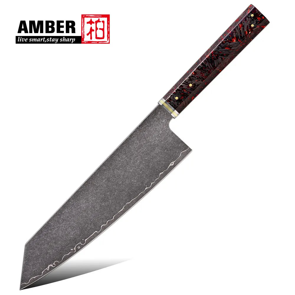 Knife 1-6pc Damascus 3-Layer Cladding Steel Knives Professional
