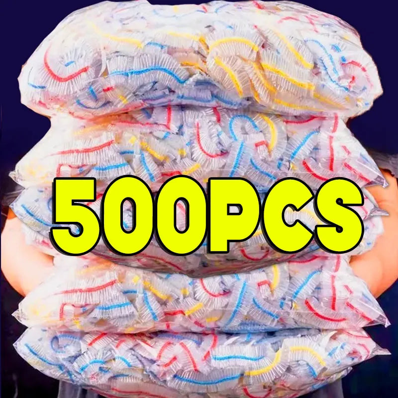 500/50pcs Disposable Food Cover Fruit Food Cover Elastic