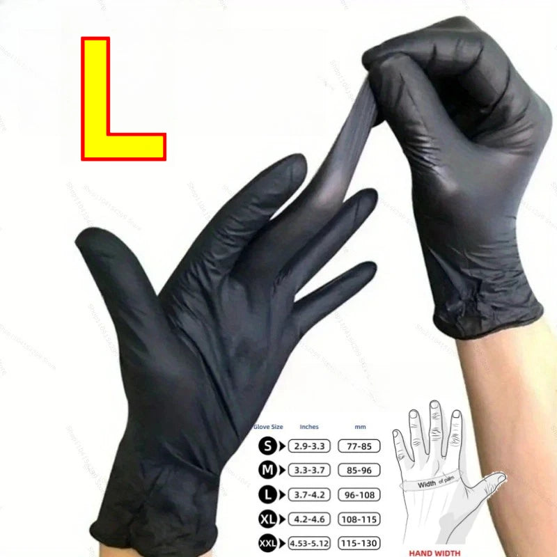 Disposable Gloves Black Nitrile Gloves Durable Cooking Tattoo