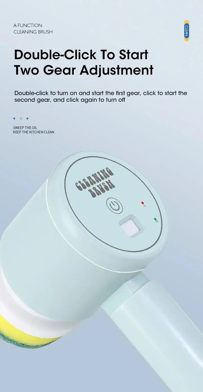 Electric Cleaning Brush Rotary Scrubber Bathroom Balcony Cleaning