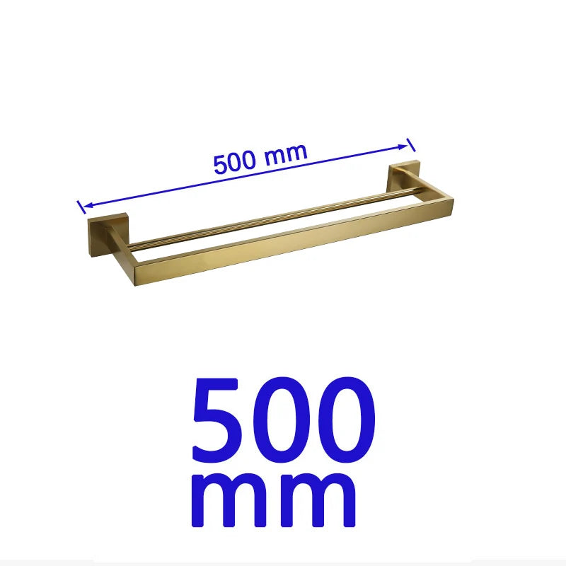 Gold Brushed Bathroom Hardware Towel Bar Rail Toilet