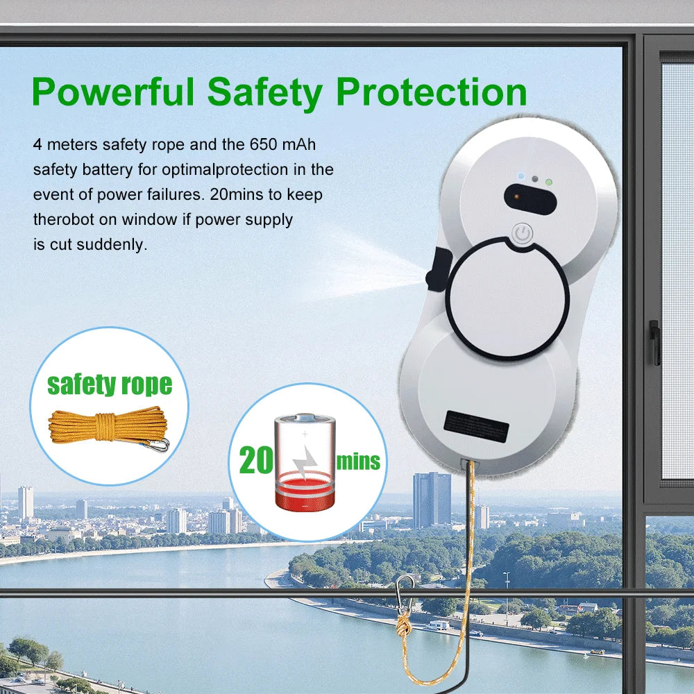 Puruikai Robot Window Cleaner 5600pa Window Cleaner Robot