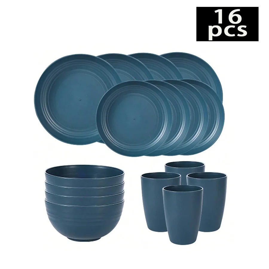 16-Piece /32-Piece Includes Cups Plates Bowls Can Be