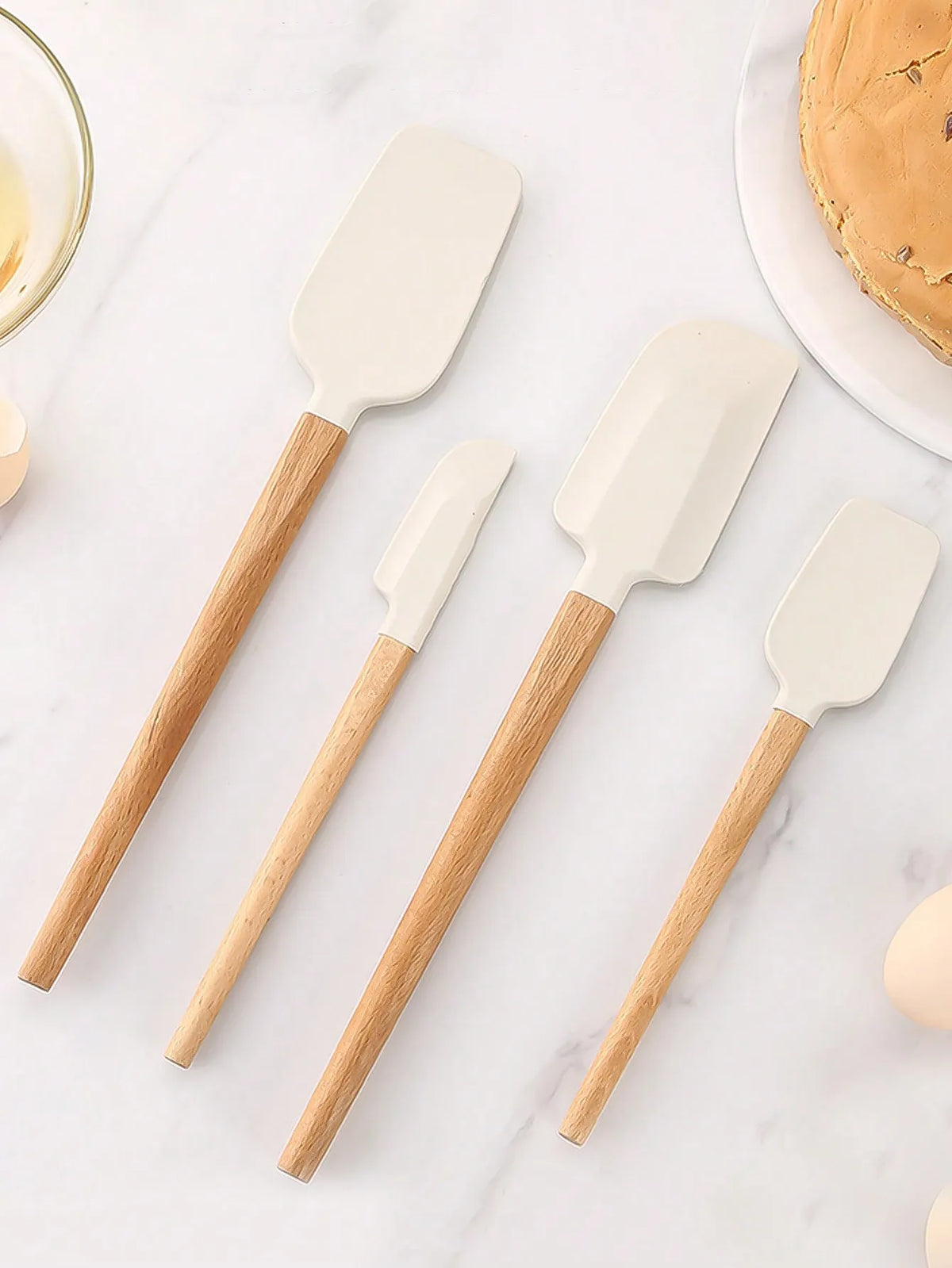 Silicone Scraper Spatula Food Grade Heat Resistant Baking