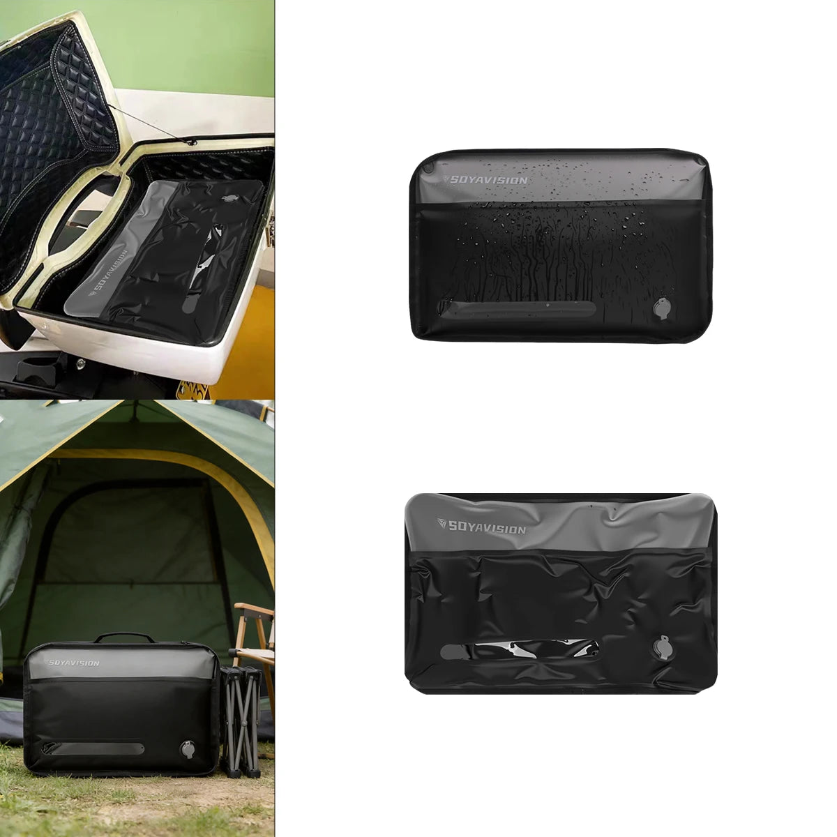 Black Large Waterproof Travel Vacuum Bag Reusable Storage