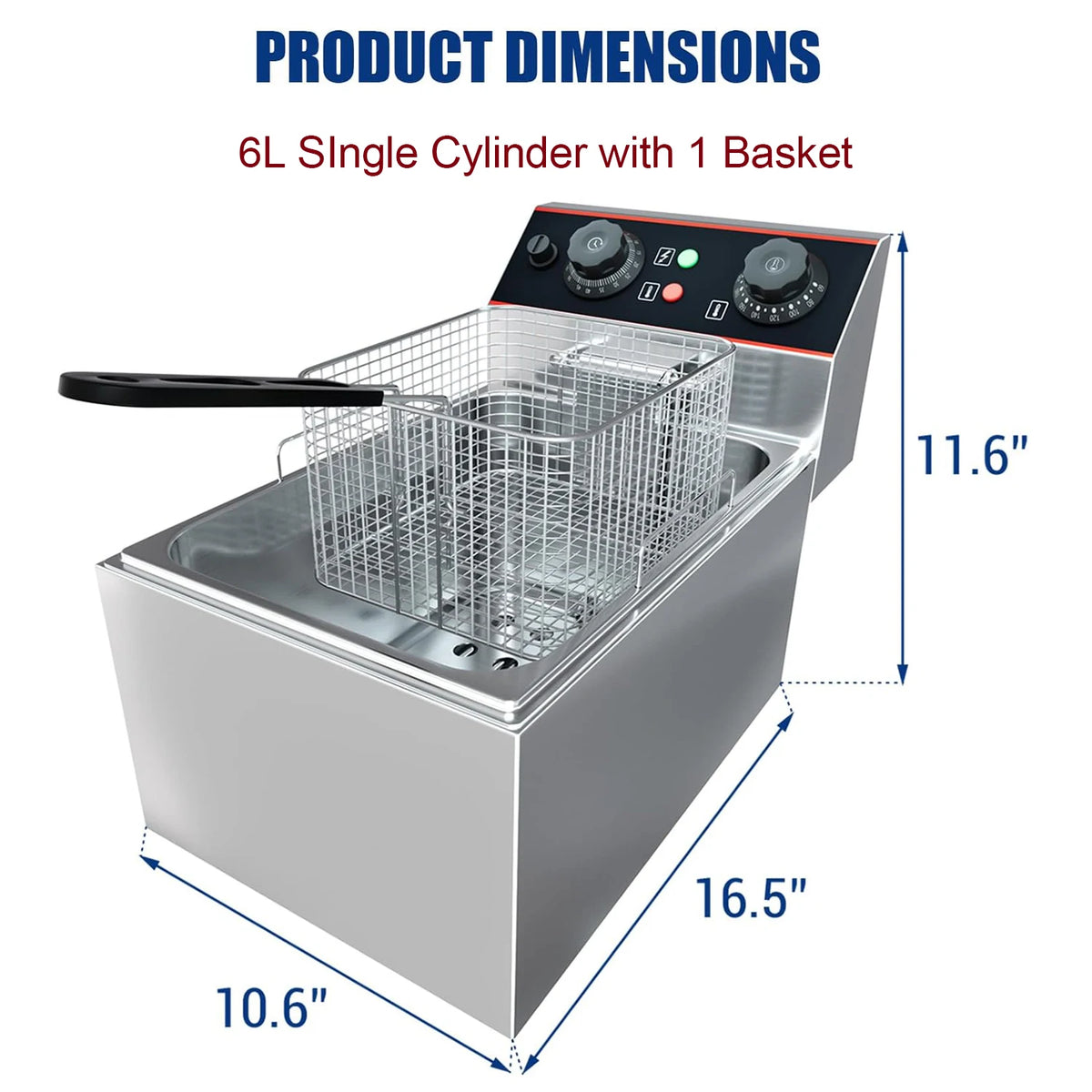 Commercial Electric Deep Fryer Baskets Stainless Steel Adjustable