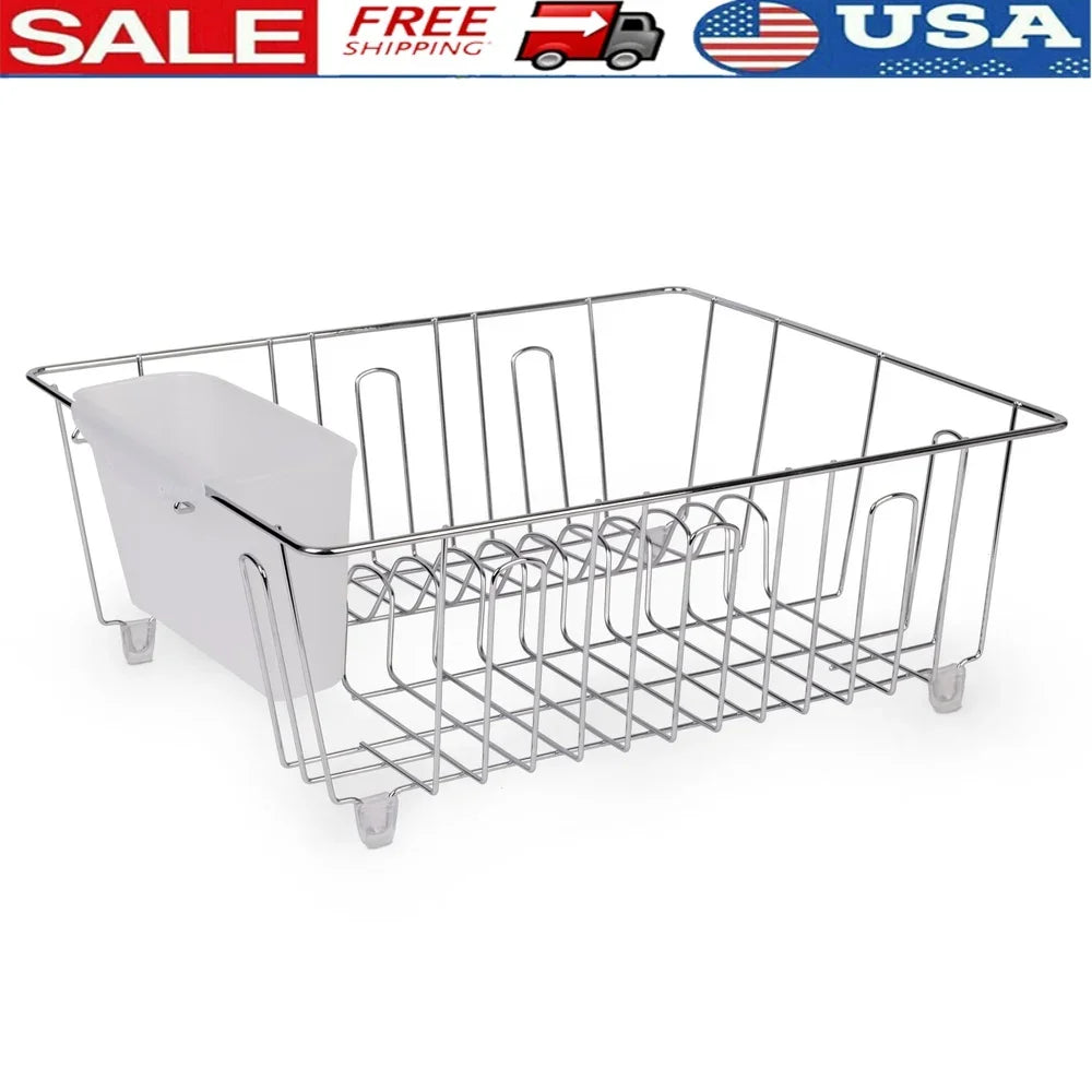 Small Wire Dish Rack Organizer Cutlery Cup Compact