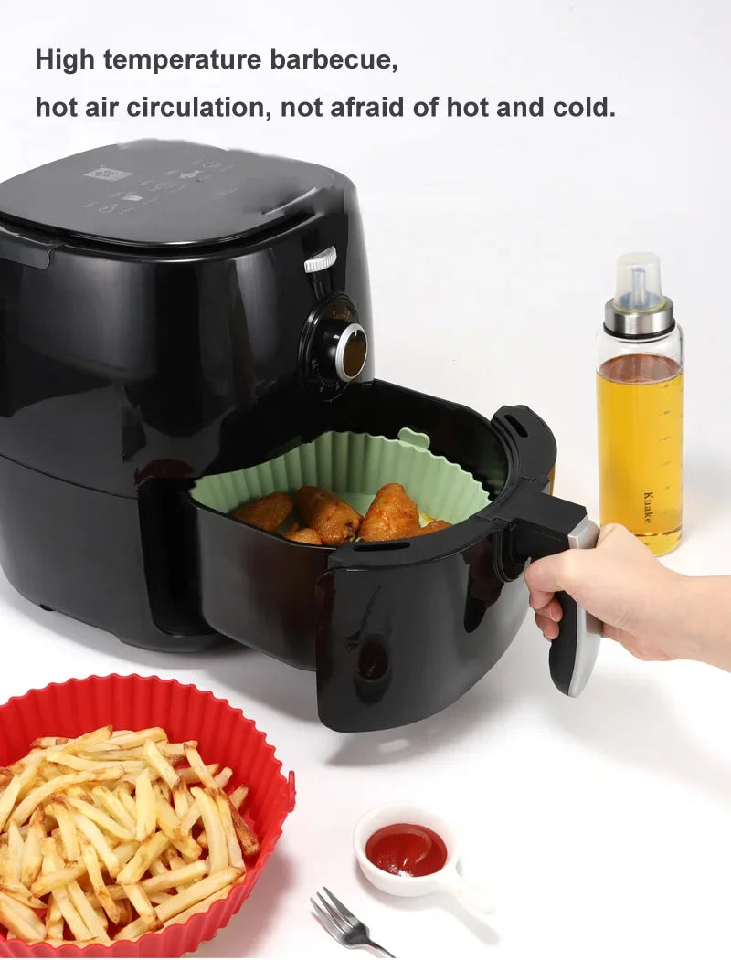 Silicone Air Fryer Baking Tray Reusable Baking Basket