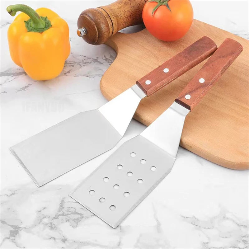 Stainless Steel Spatula Grill Scraper Non Stick Durable