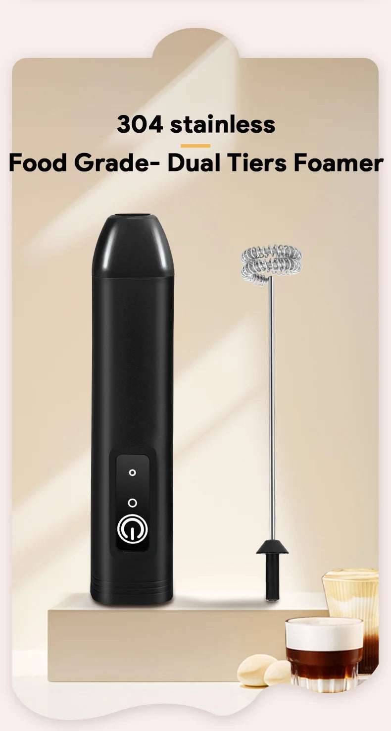 Minl Mik Frother Usb Rechargeable Speeds Foam Maker