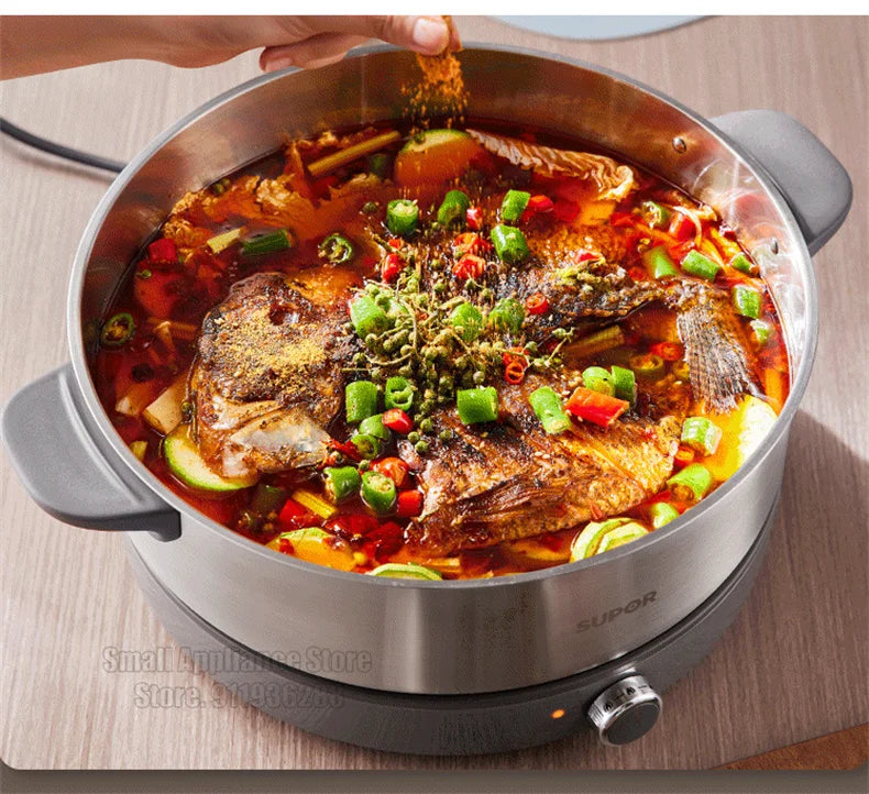 Supor 220v Multi Cookers Split Electric Pot 1-7