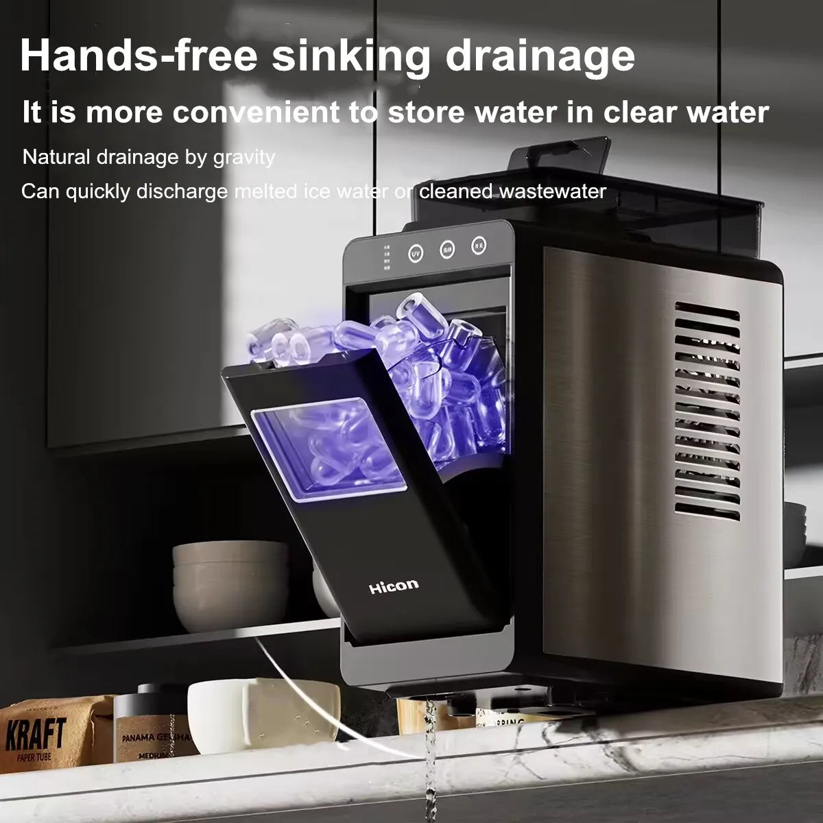 15kg Automatic Ice Maker Machine Compact Mini Dorm/Office/Home