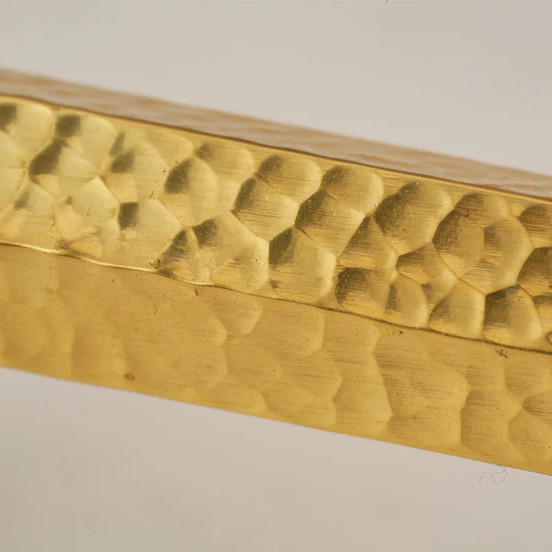 Solid Brass Wardrobe Handles Hammered Texture Handles Gold