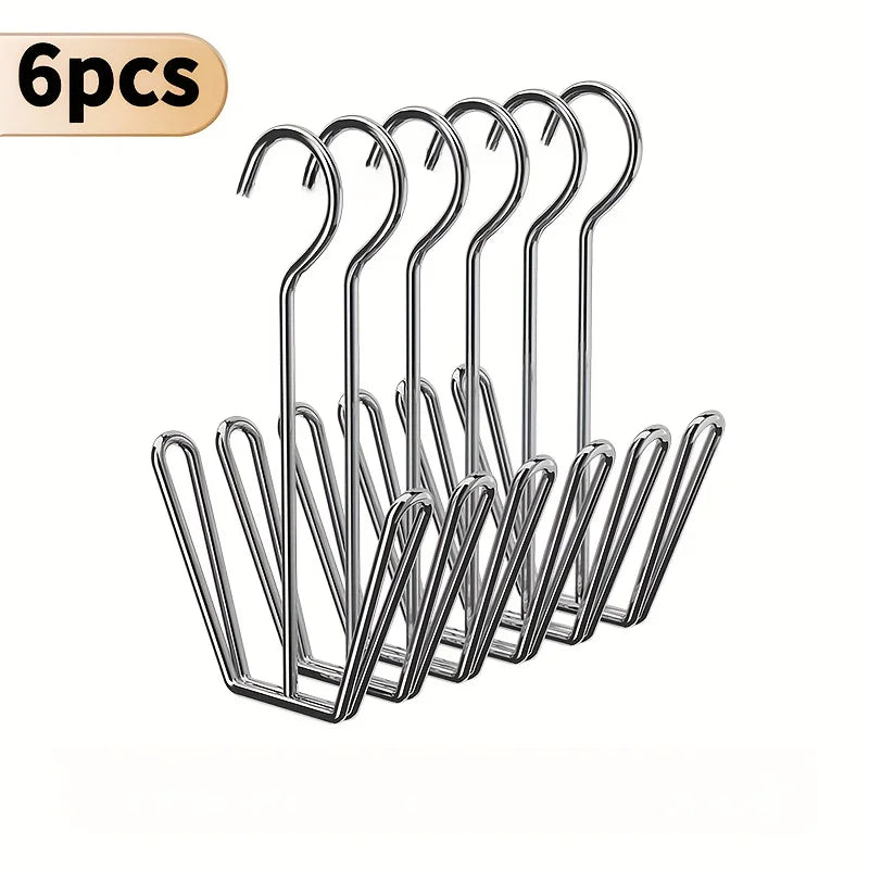 4pcs Stainless Steel U-Shaped Shoe Rack Windproof No-Drill