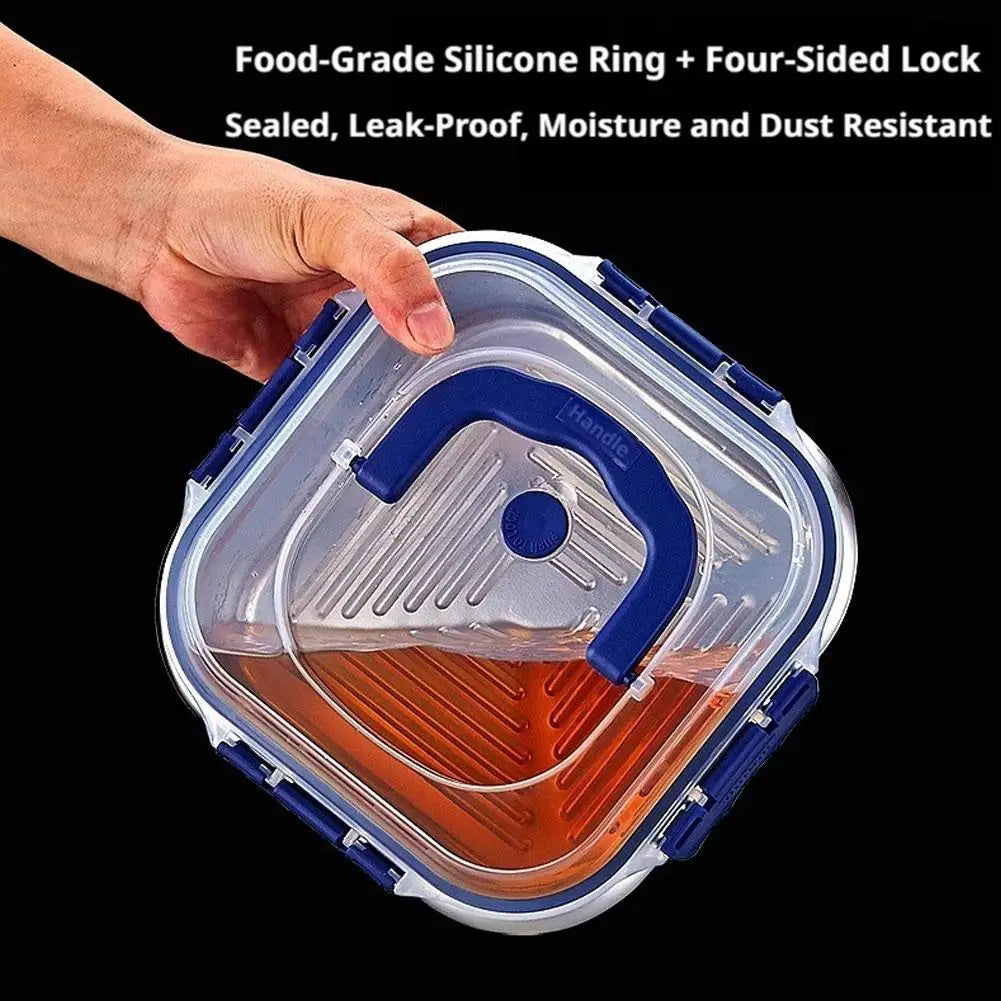 Stainless Steel Meal Prep Container Lid Airtight Bento