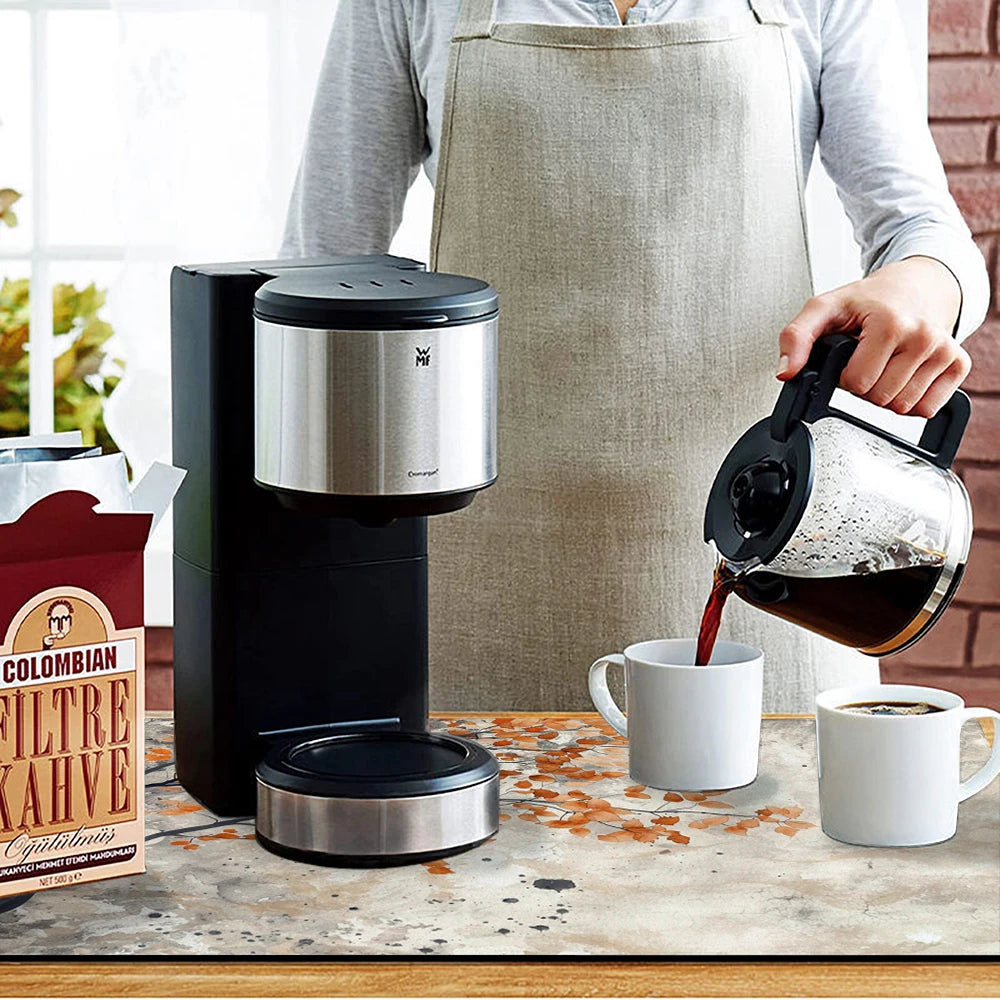 Large Absorbent Mat Autumn Leaves Antiskid Draining Coffee