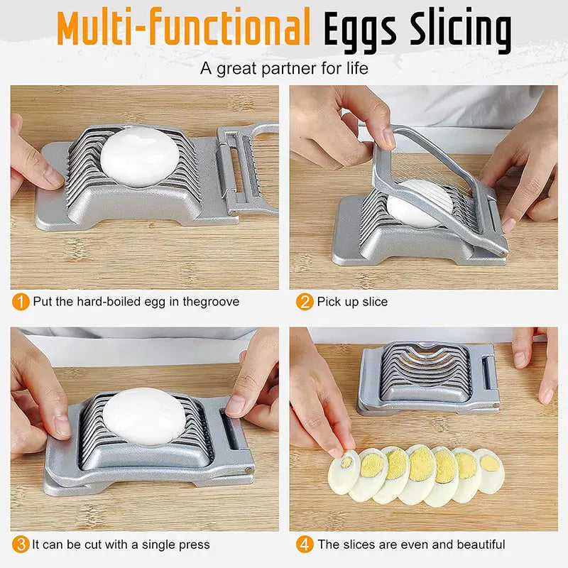 Heavy Duty Aluminium Egg Slicer Hard Boiled Eggs