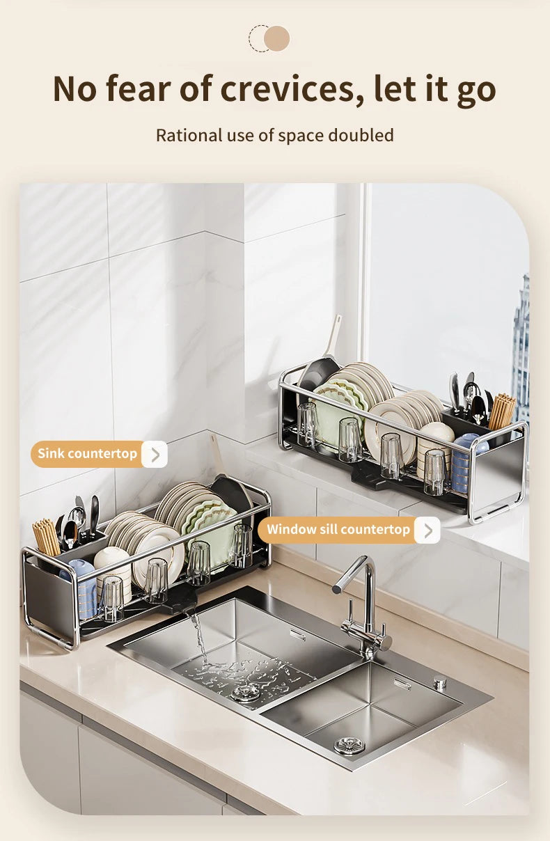 Dish Drying Rack Bowl Drainer Over Sink Drainer