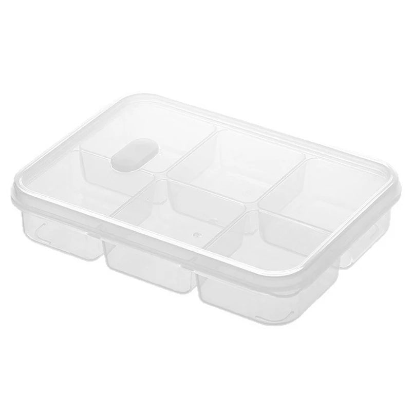 Refrigerator Storage Box 4/6 Grid Food Vegetable Fruit