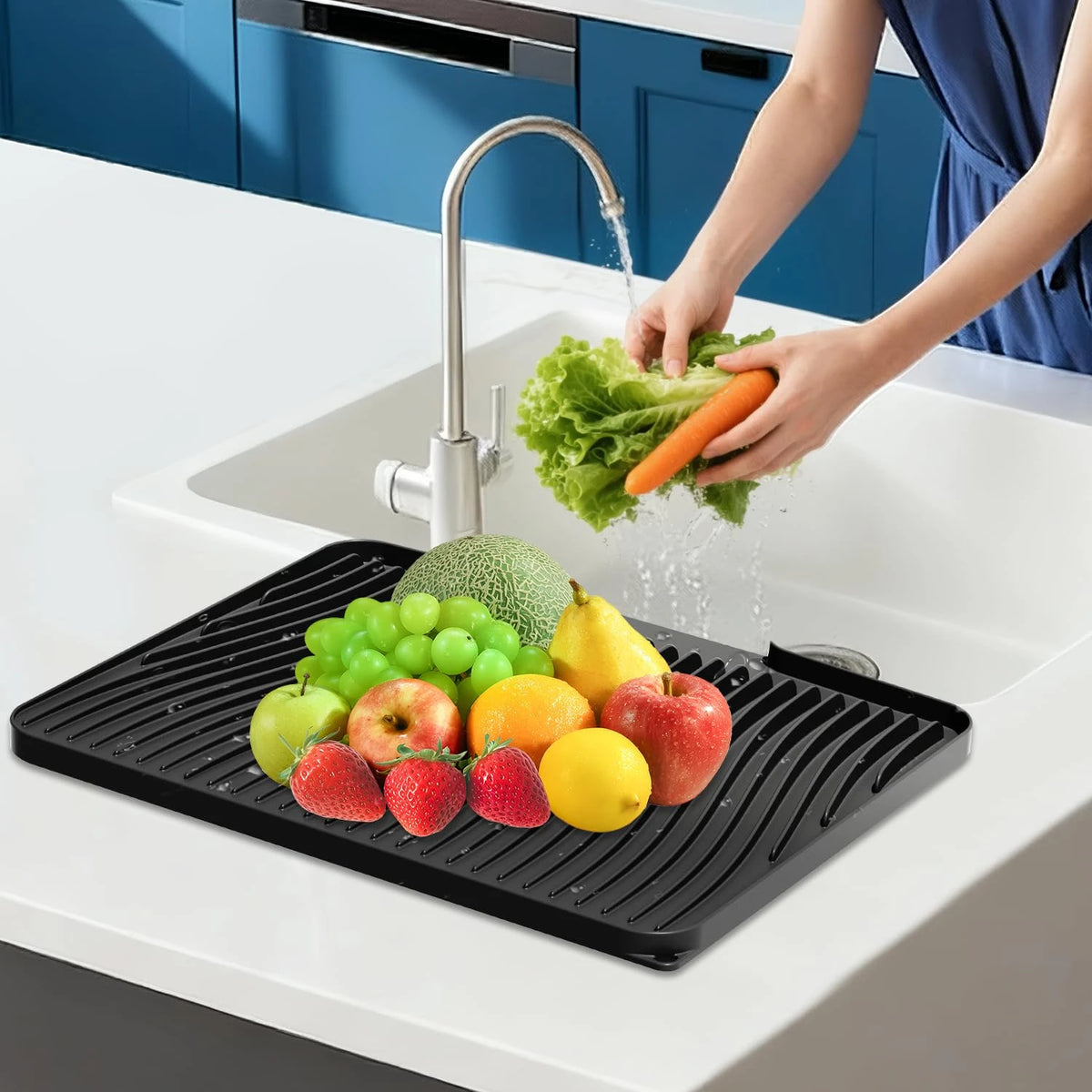 Silicone Dish Drying Mat Counter 15 X13 Dish