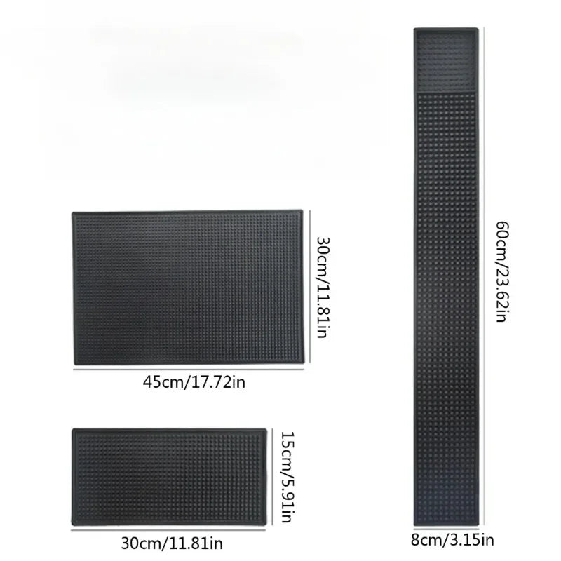 Bar Mat Rubber Dish Drying Mat Countertop Non