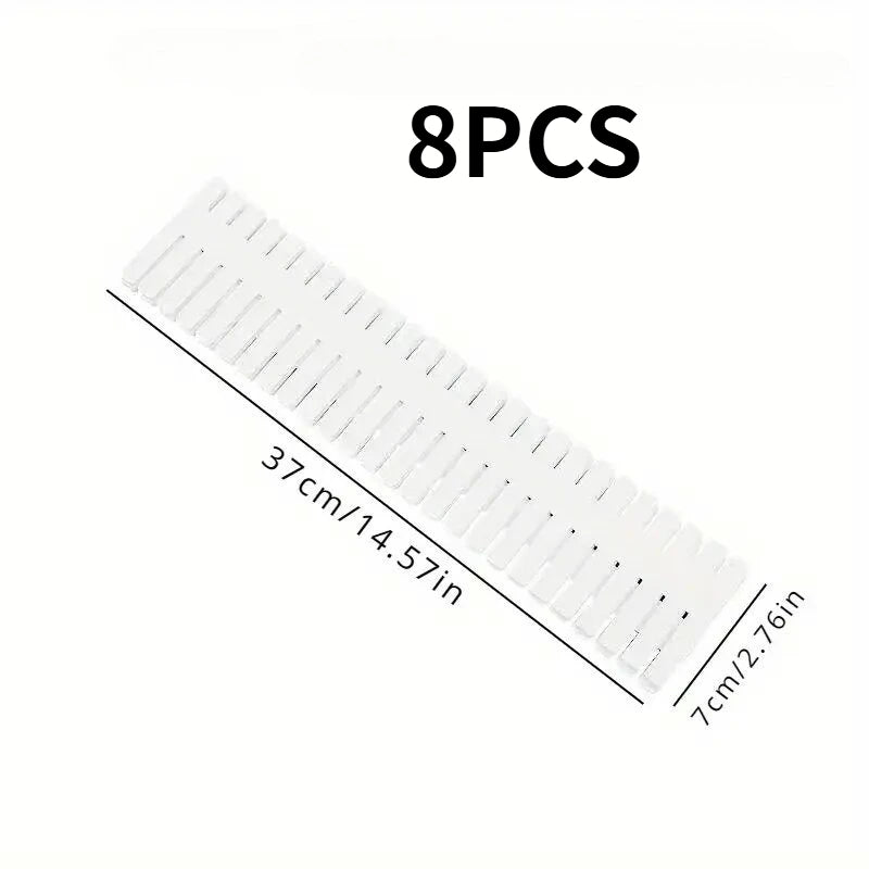4/8/12pcs White Drawer Divider Partition Diy Sock Storage