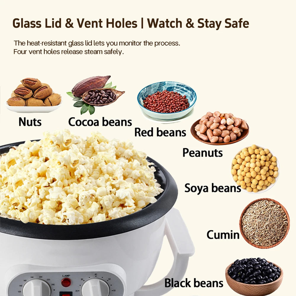 Electric Coffee Bean Roaster Temperature Control Peanut Beans