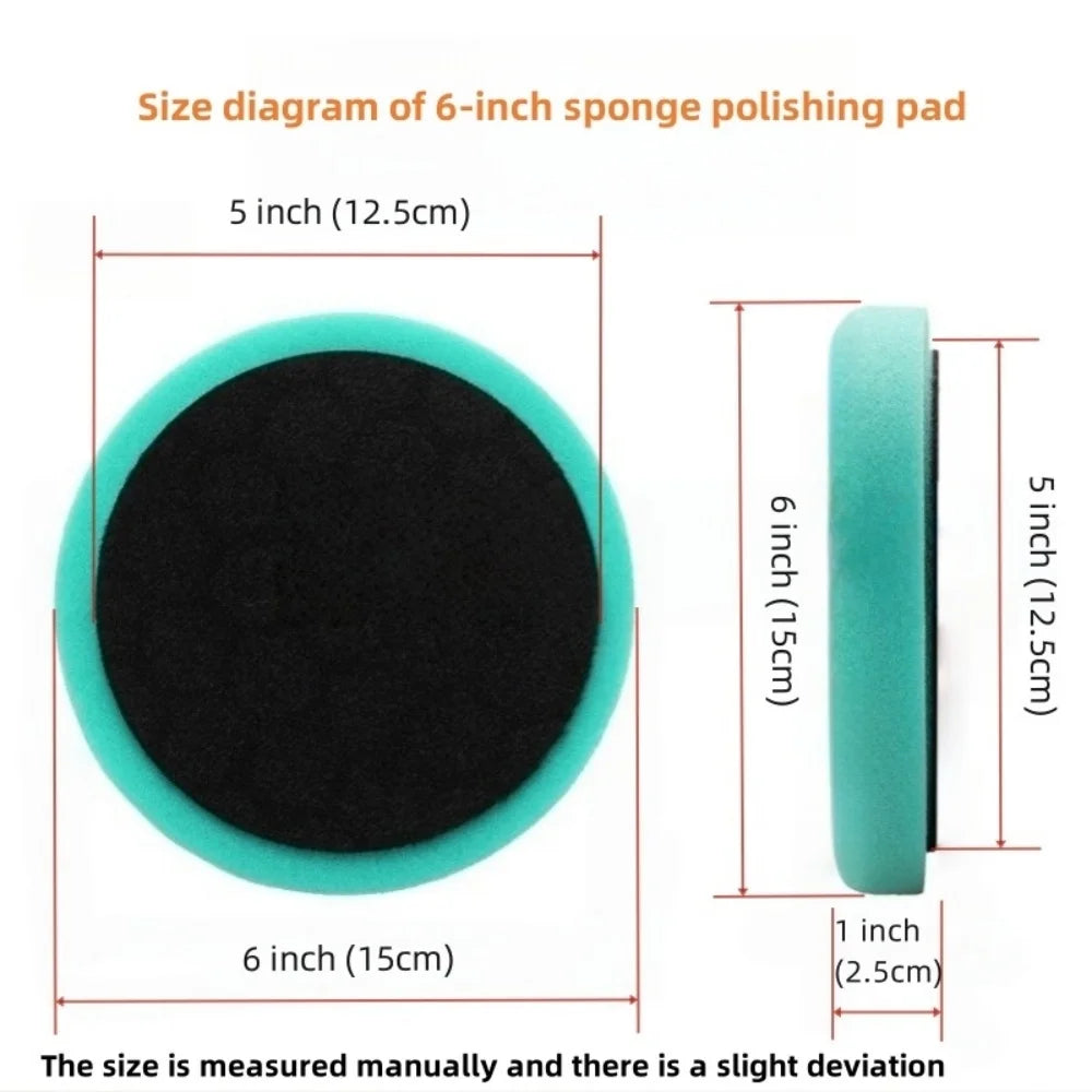 6/7 Inch Car Sponge Buffing Polishing Pad Removes