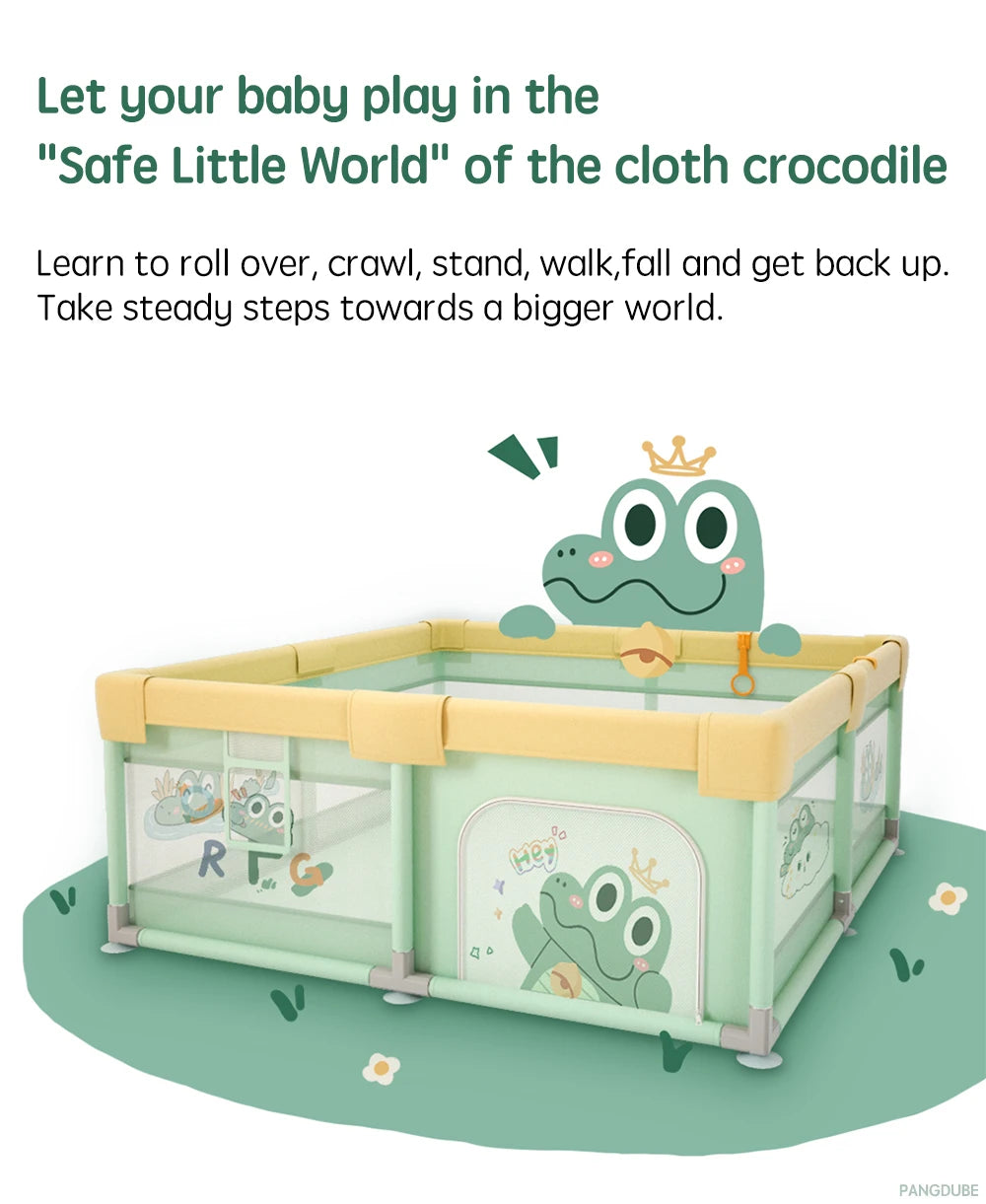 Pangdube Crocodile Baby Play Fence Storage Bag &