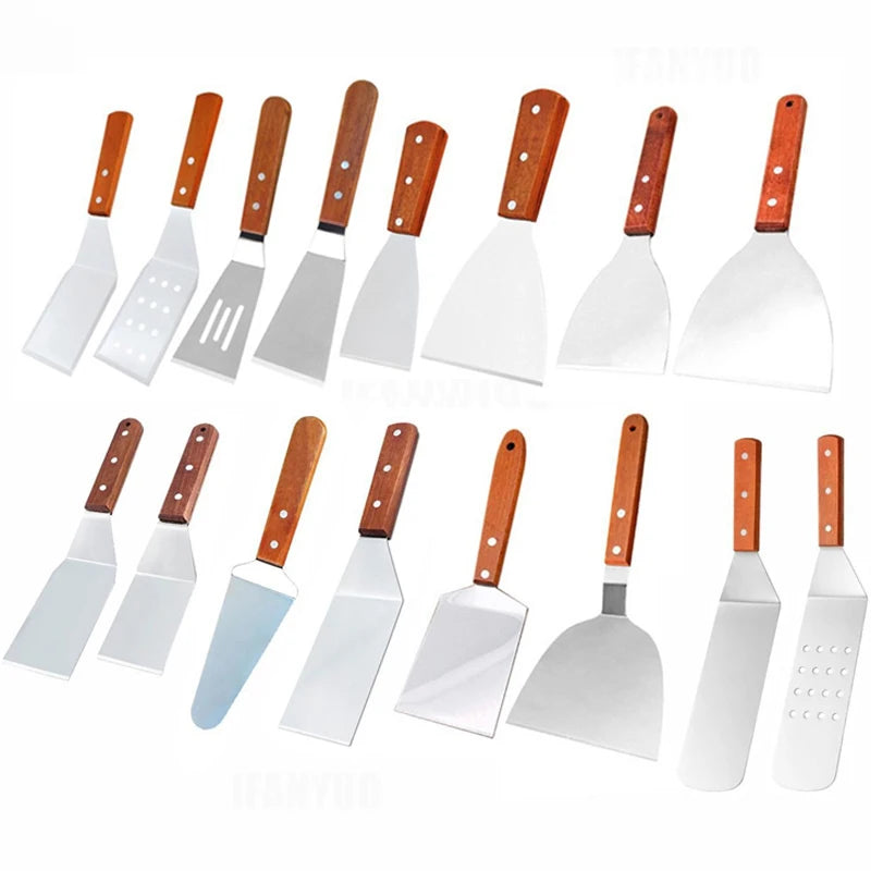 Stainless Steel Spatula Grill Scraper Non Stick Durable