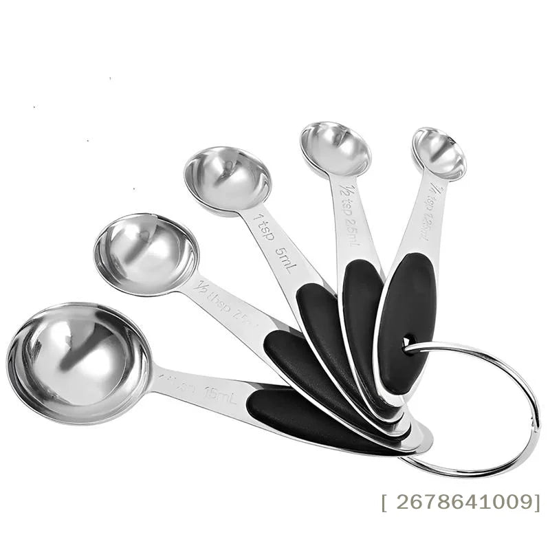5pcs Stainless Steel Measuring Cups Spoons Baking Cake