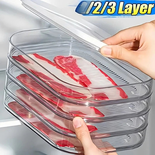 Meat Container Fridge Bacon Lunch Meat Container Refrigerator