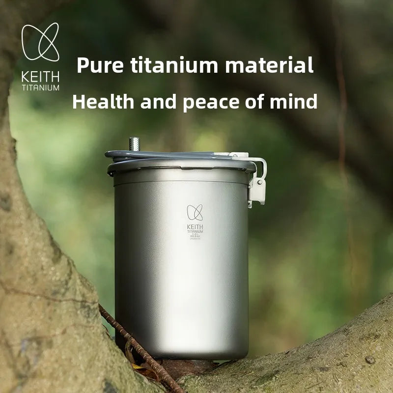 Keith Pure Titanium Outdoor Pressure Cooker Pot -