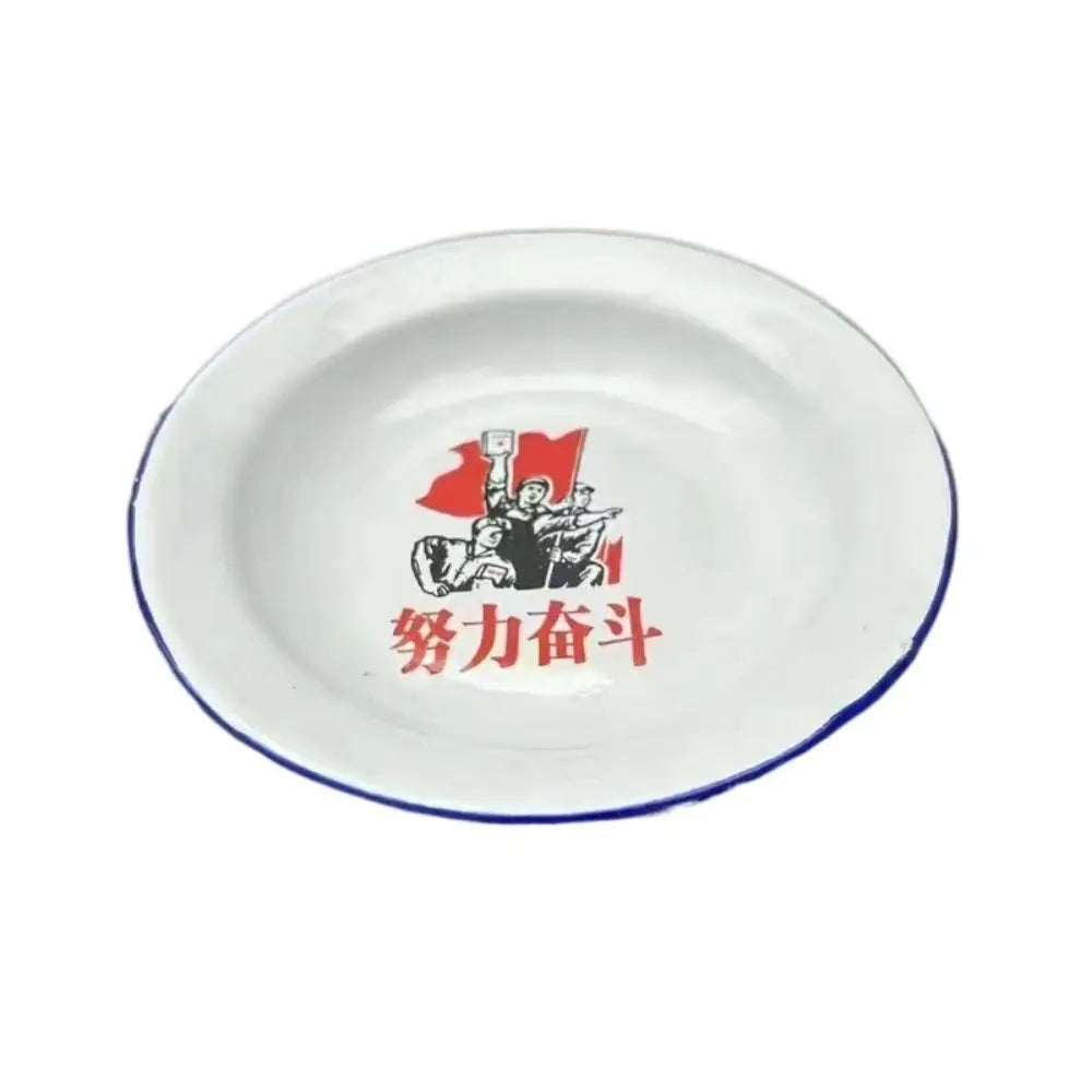 Iron Enamel Iron Enamel Dish Plate Old-Fashioned Nostalgic