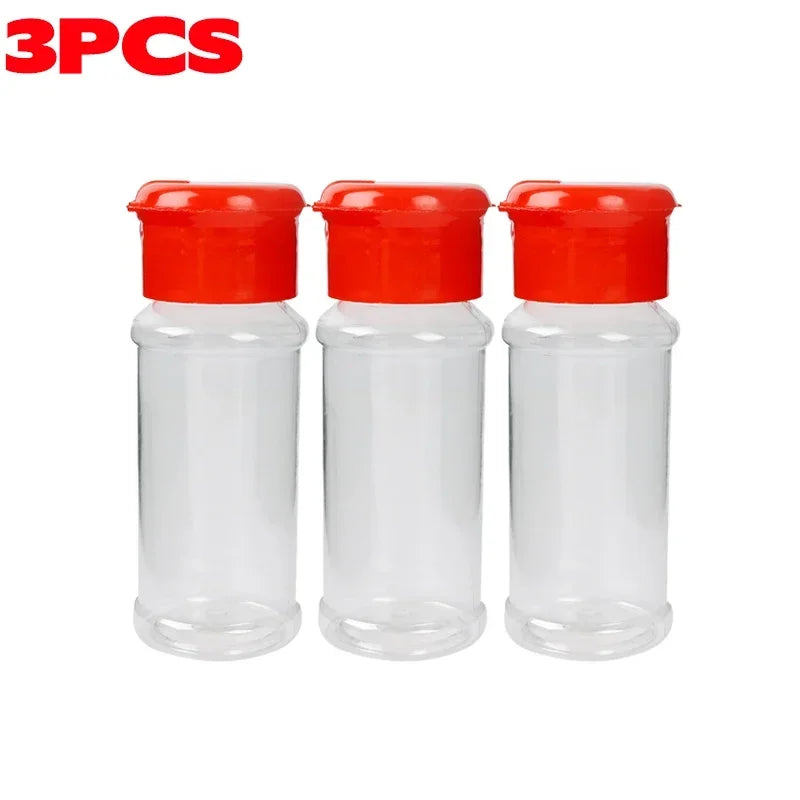 Clear Spices Bottle Salt Pepper Shakers Plastic Barbecue