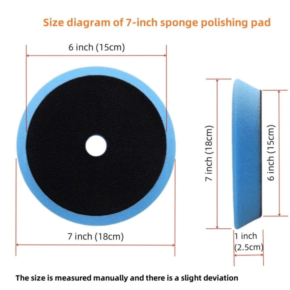 6/7 Inch Concave Triangle Car Polishing Sponge Pad