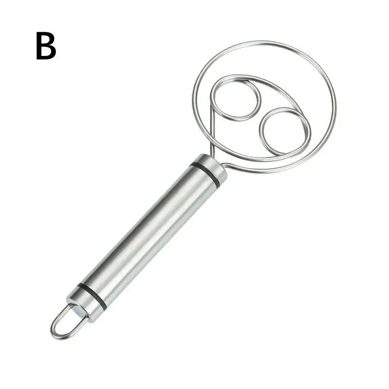 1pc Stainless Steel Dough Mixer Hanging Hole Whisk
