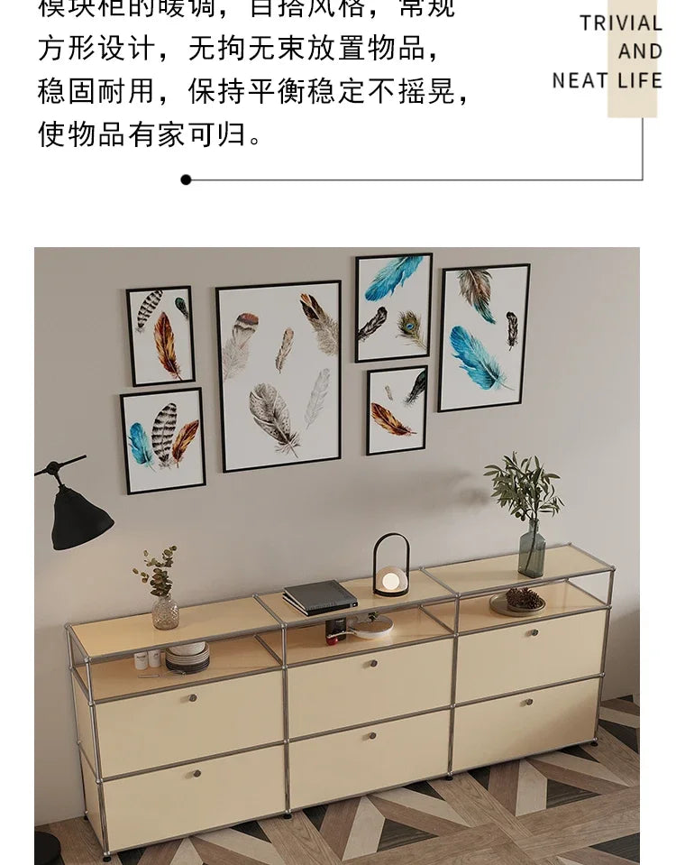 Modern Module Living Room Cabinet Stainless Steel Tv