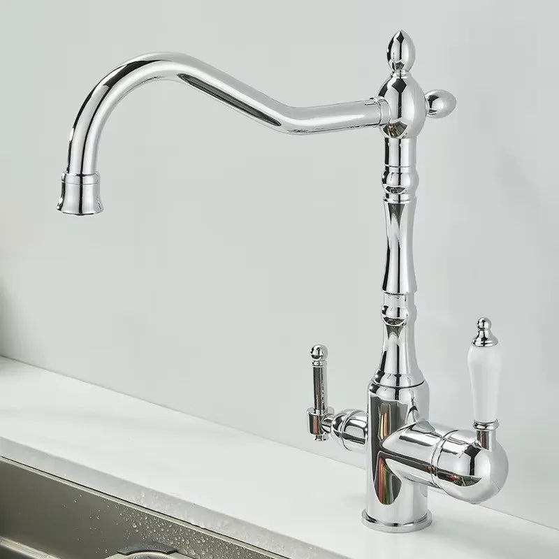 Antique Waterfilter Tap Faucet Gold Mixer Drinking Purify