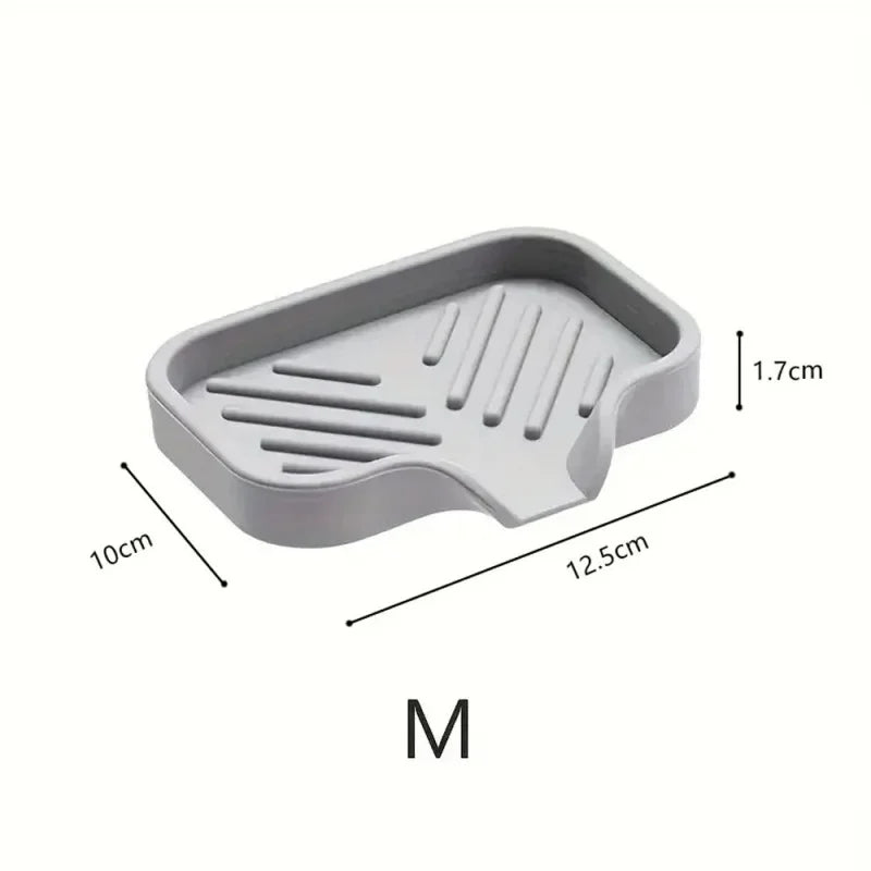1pcs Sink Silicone Tray Drain Soap Sponge Storage