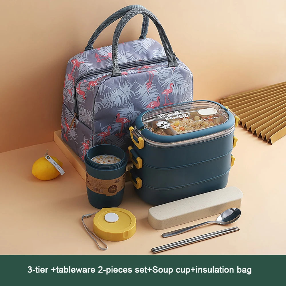 Multi-Layer Bento Box Thermal 304 Stainless Steel Lunch