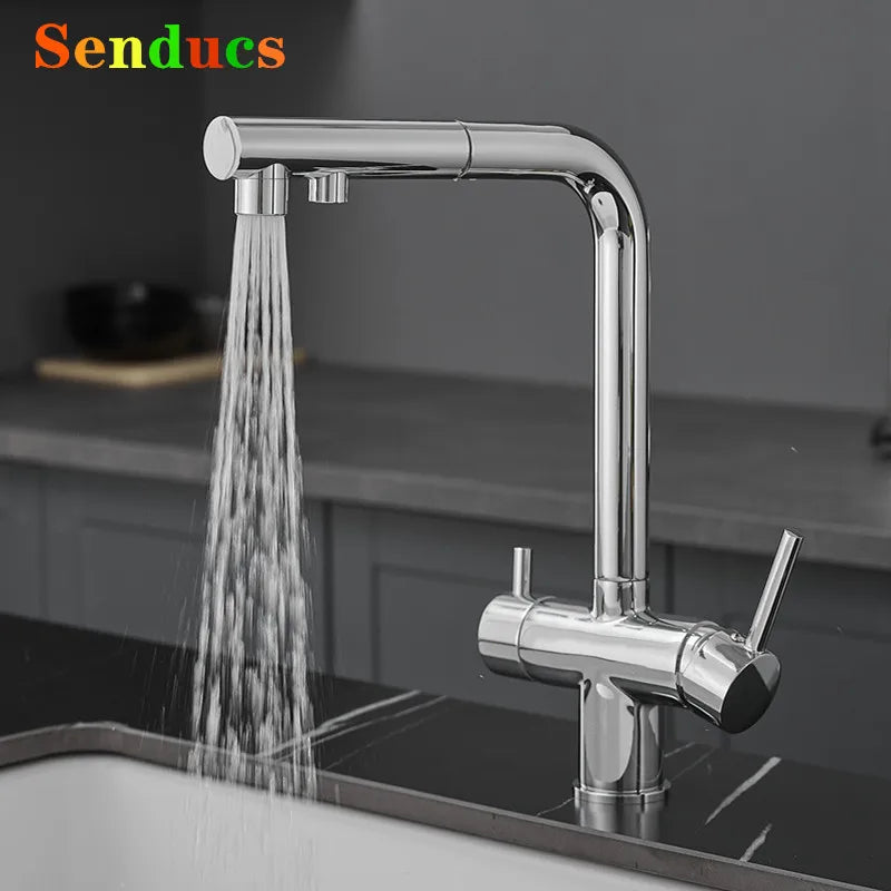 Ways Pull Out Filter Faucets Quality Brass Cold