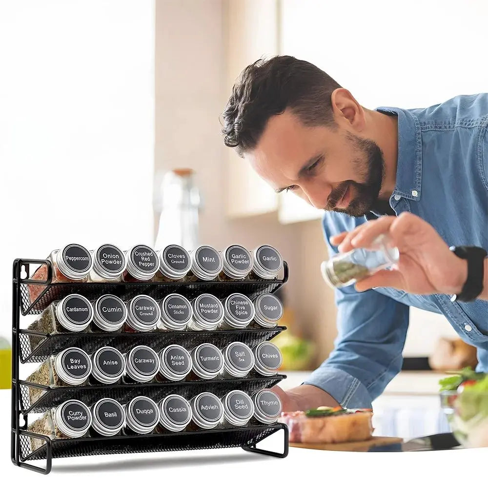 3/4tier Spice Rack Counter Standing Wall Mounted Spice