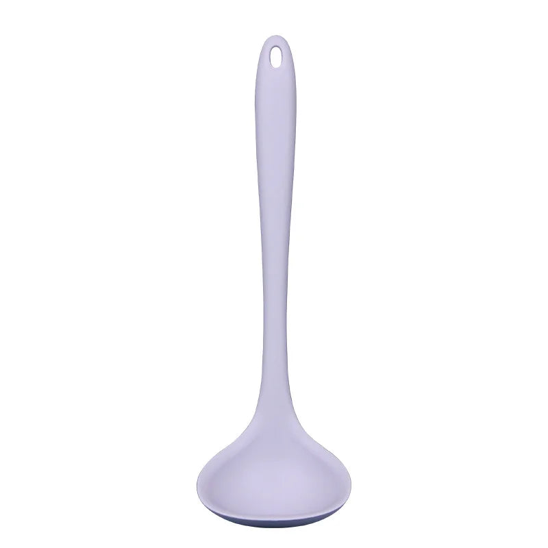 1pc Long Handle Silicone Soup Spoon Ramen Noodles