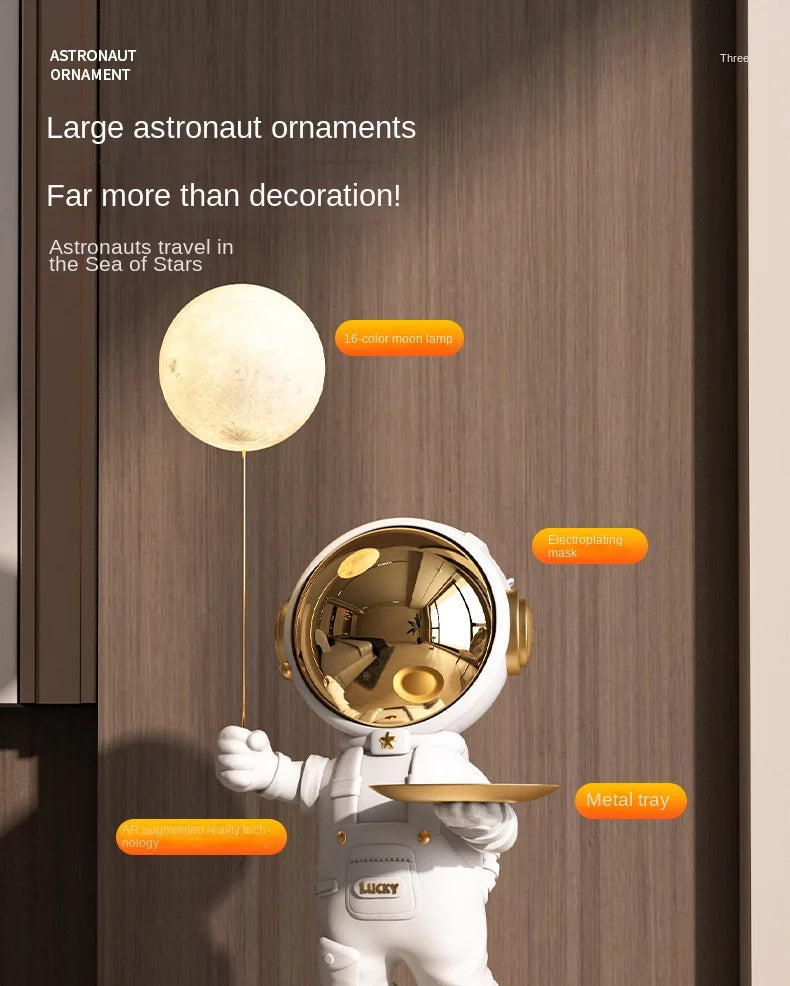 Decor Astronaut Statues Tray Storage Rack Art Ornaments