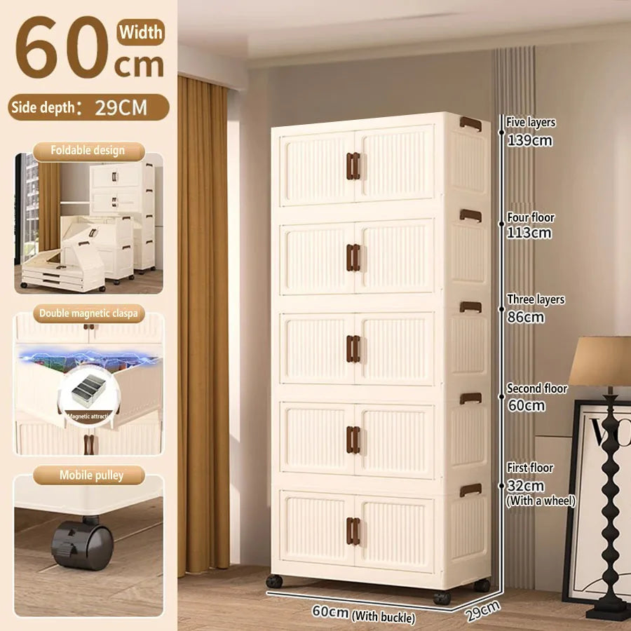Storage Box Foldableing Cabinet Storage Cabinet Clothes Toys